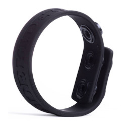 Rude Rider Cockring silicone 3 Snaps Noir